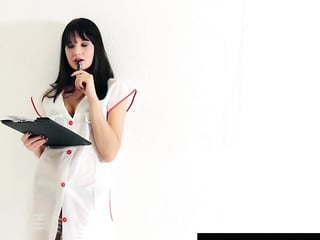 Naughty nurse Bree Haze is pushing finger up her bootyhole